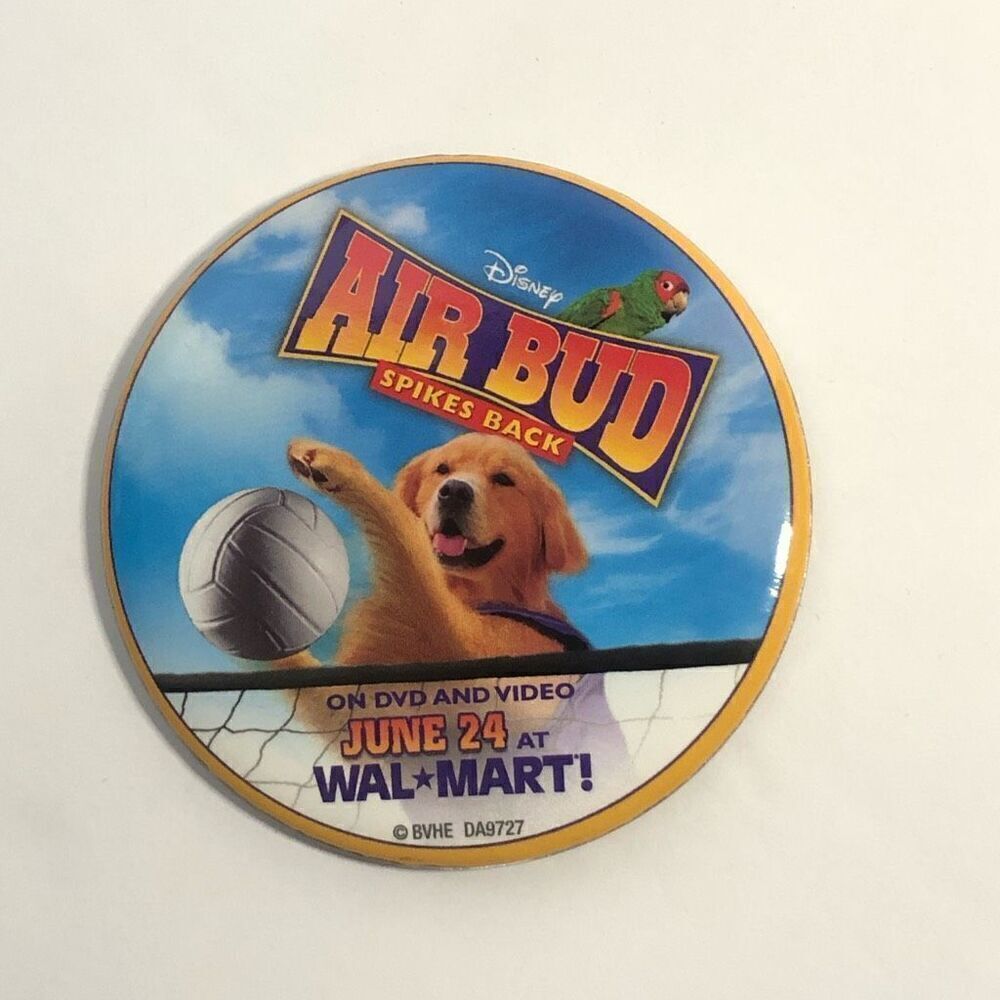 air bud spikes back promo button badge‎ walmart volleyball disney channel movie